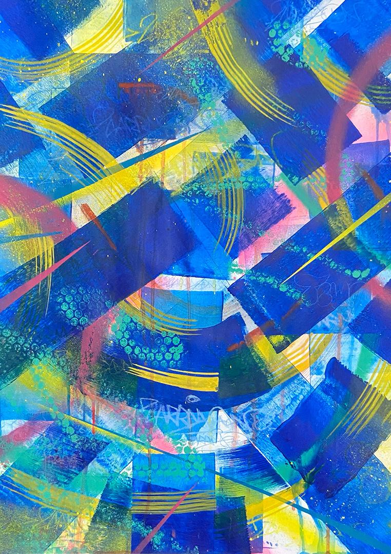 Original artwork from the “Untitled & In-Progress” series, individually hand-painted by 2CarryOn.