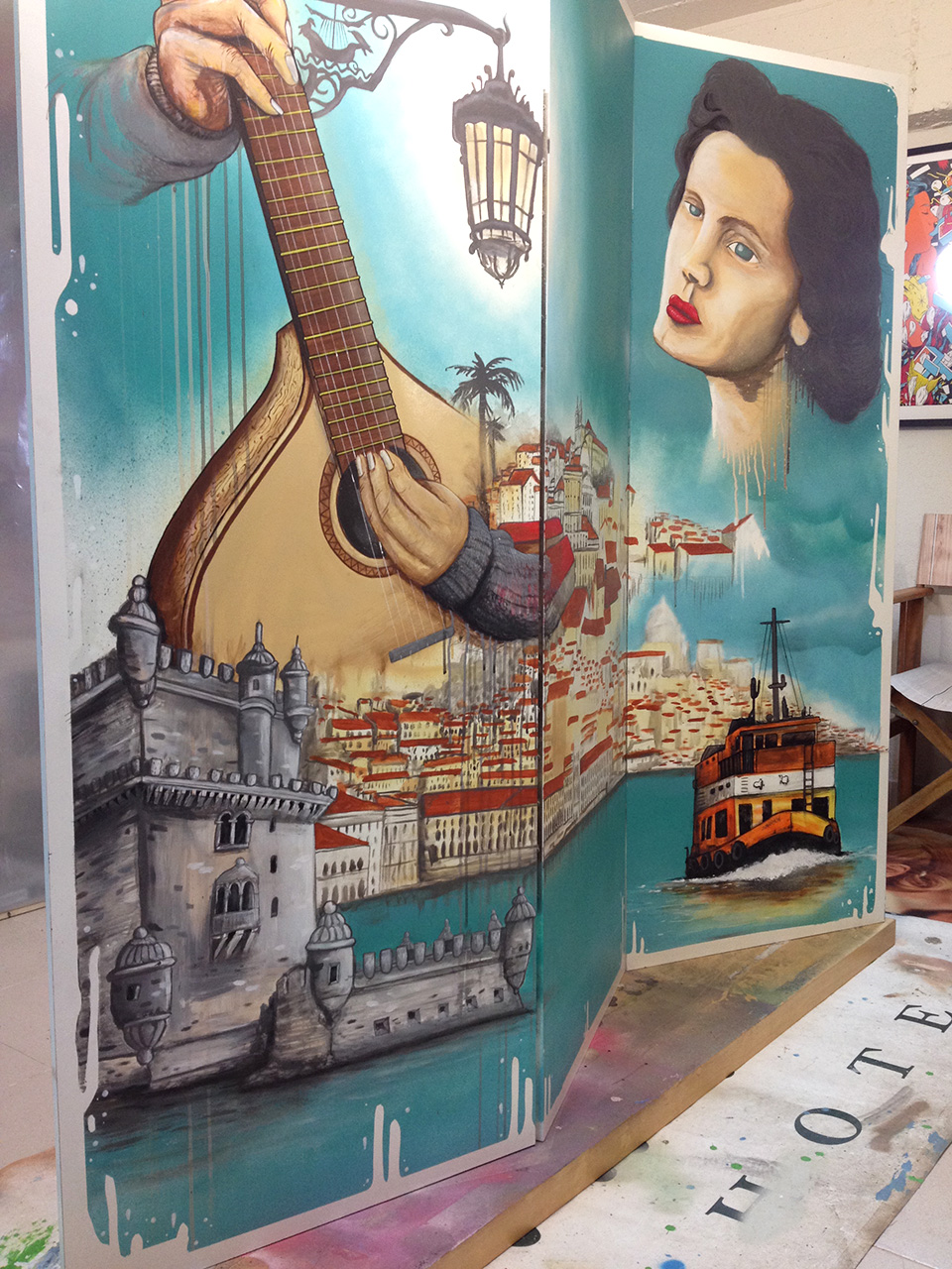 Work in progress ambience in the studio.