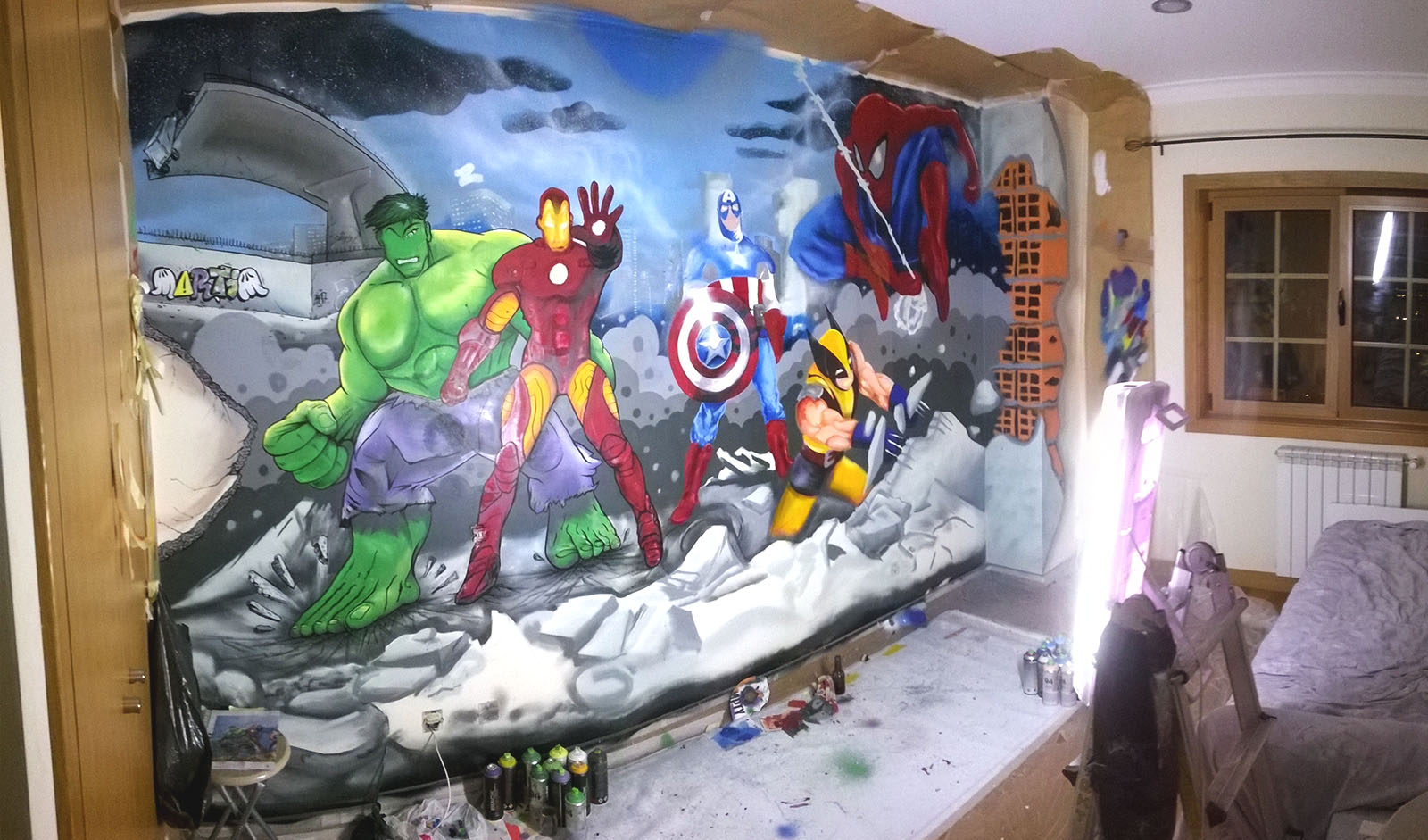 NEW WALL INSPIRED IN MARVEL SUPER HEROES